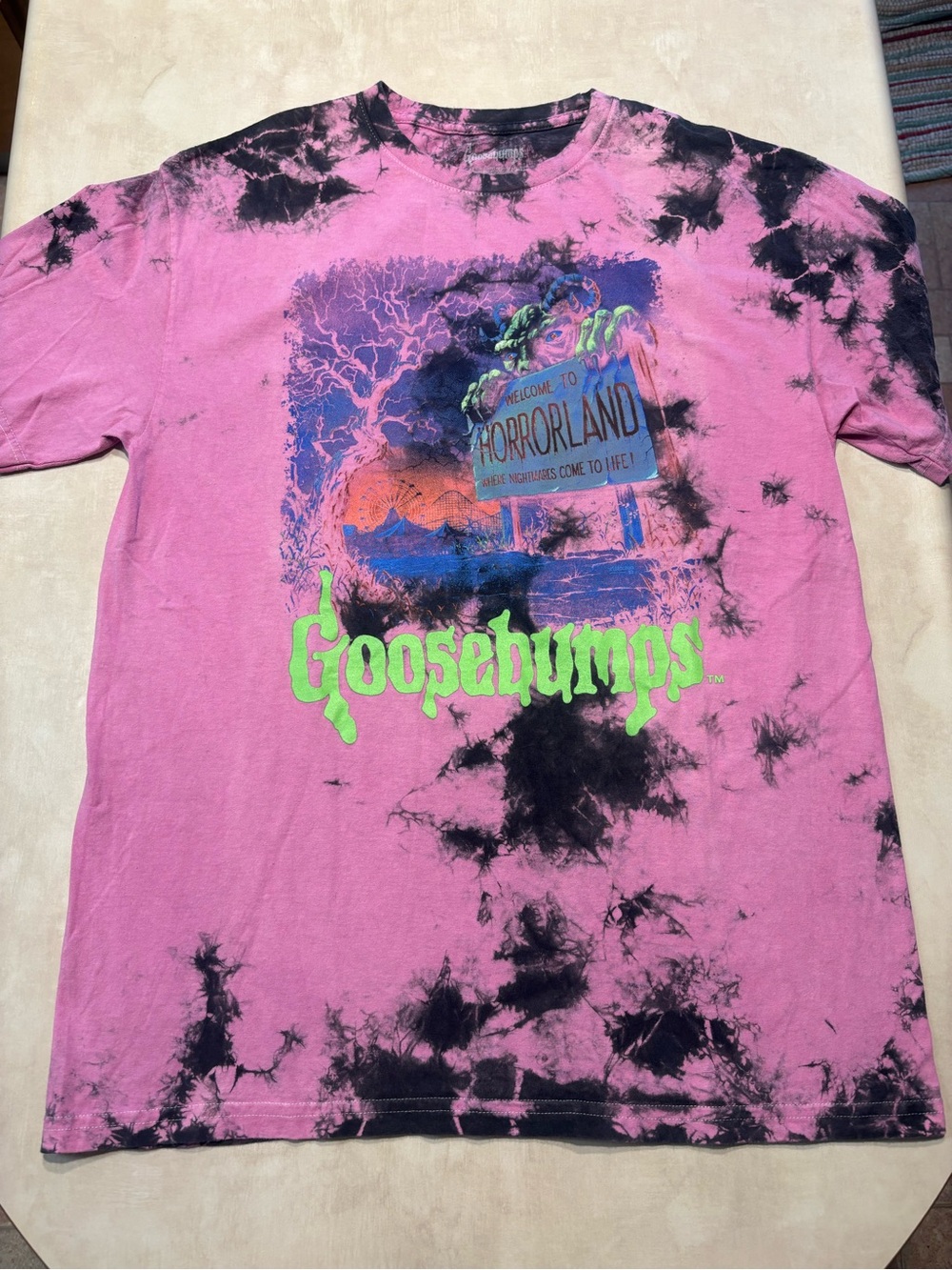 Goosebumps horrorland Pink Tie-Dye t shirt